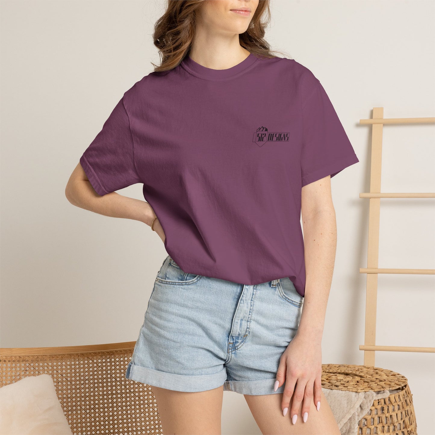 Graphic Logo T-Shirt — "512 Designs" Chest & Back Print
