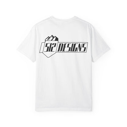 Graphic Logo T-Shirt — "512 Designs" Chest & Back Print