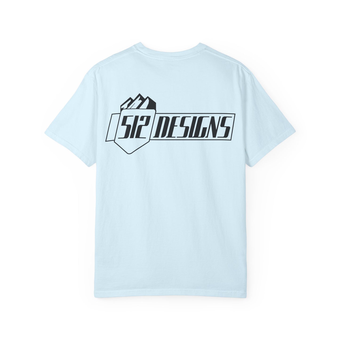 Graphic Logo T-Shirt — "512 Designs" Chest & Back Print