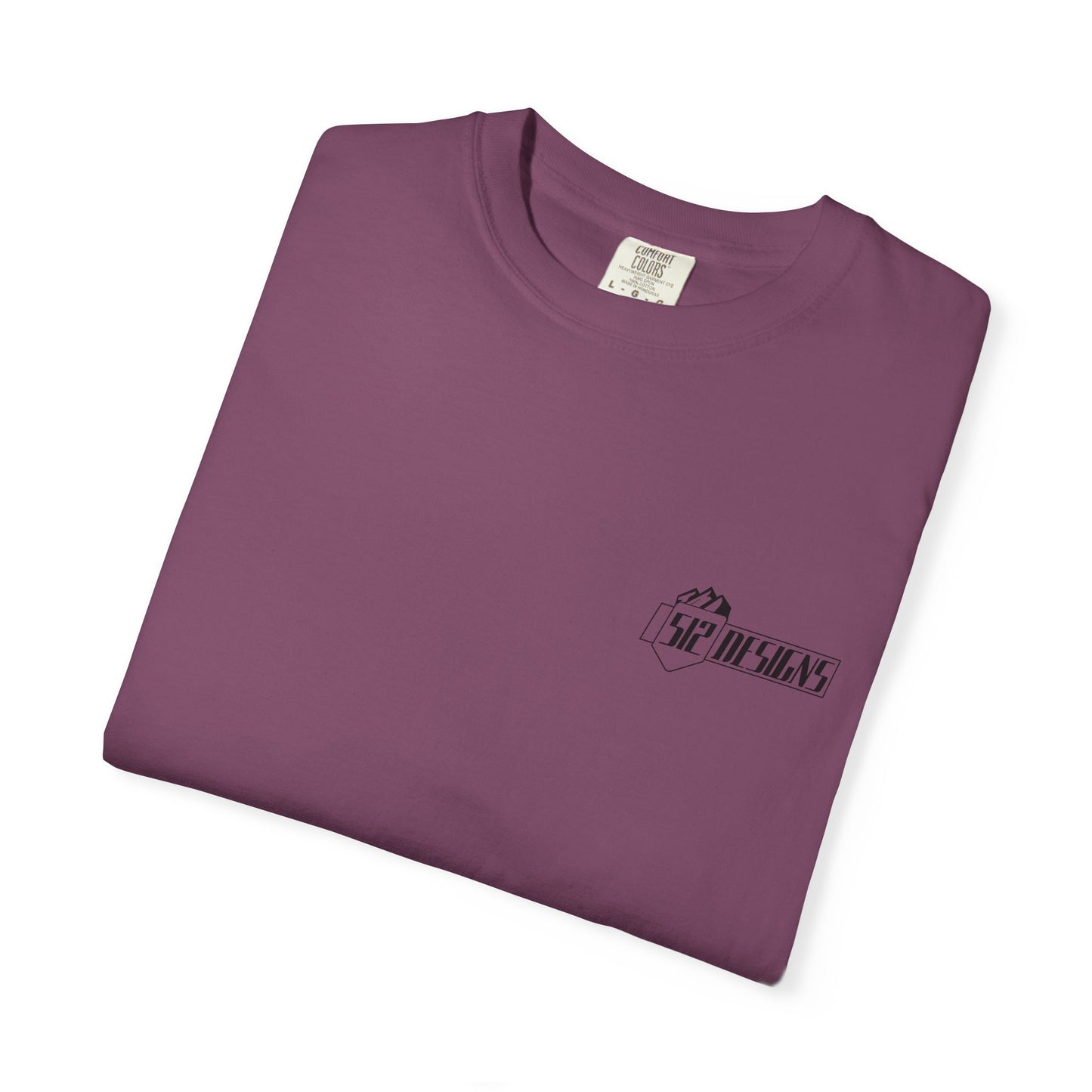 Graphic Logo T-Shirt — "512 Designs" Chest & Back Print