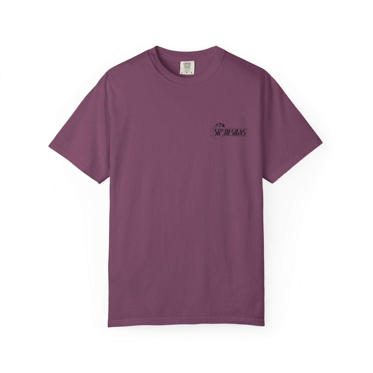 Graphic Logo T-Shirt — "512 Designs" Chest & Back Print