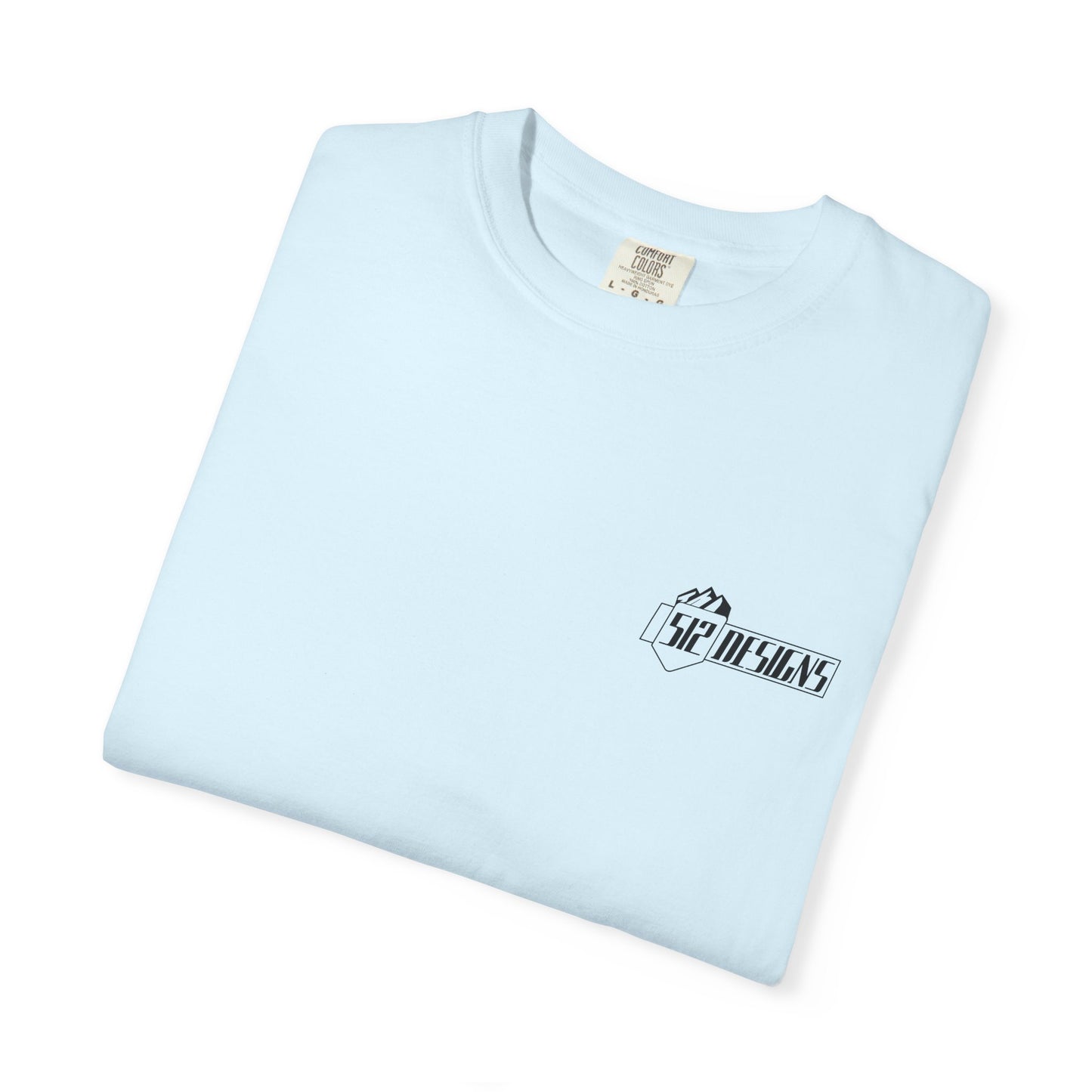 Graphic Logo T-Shirt — "512 Designs" Chest & Back Print