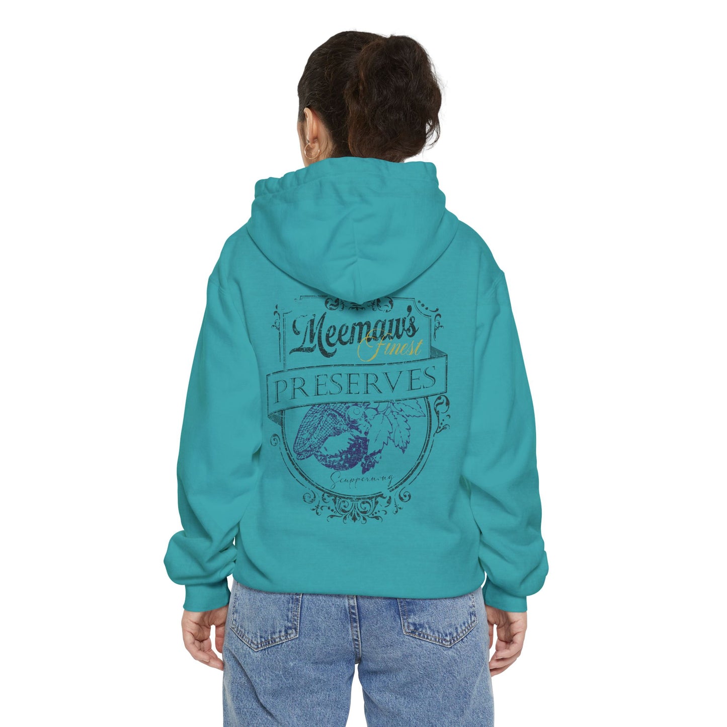 Vintage Hoodie — “Meemaw’s Preserves” Rustic Jar Logo