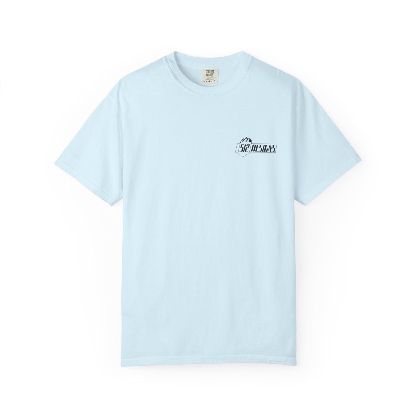Graphic Logo T-Shirt — "512 Designs" Chest & Back Print