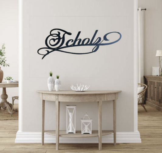 Personalized Family Last Name - Metal Sign