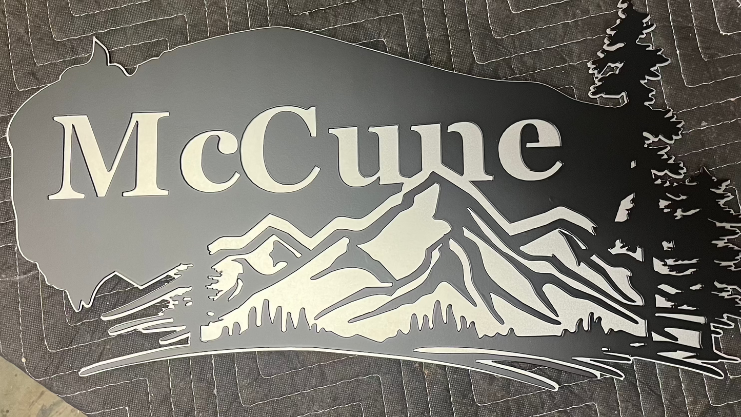 Custom metal sign